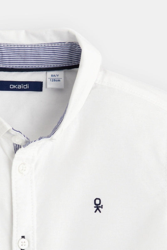 חולצת Oxford לבנה מכופתרת לנערים - MASHBIR//365
