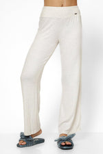 מכנס אריג דק רחב קרם - MASHBIR//365