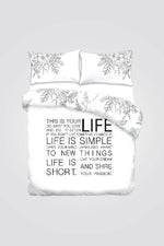 סט מצעים מיטת יחיד סיטי דגם לייף - MASHBIR//365