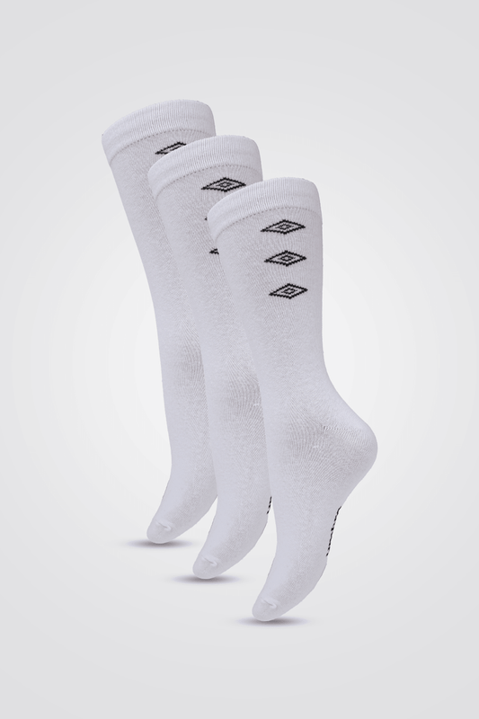 3 גרביים אורך קלאסי לוגו לגבר בצבע לבן - MASHBIR//365