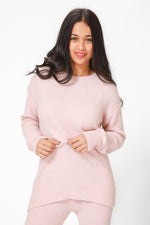 סט פיג’מה סרוגה KNIT NIGHT ורוד