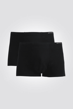 זוג תחתוני בוקסר צמודים ללא תפר MODAL TOUCH שחור - MASHBIR//365