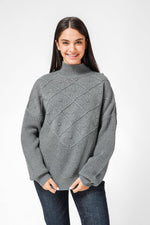 סריג אוברסייז בצבע אפור - MASHBIR//365