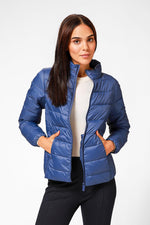 מעיל ניילון לאישה עם קפלים בצבע כחול רויאל - MASHBIR//365