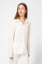 סט פיג'מה מודל ריב בצבע קרם - MASHBIR//365