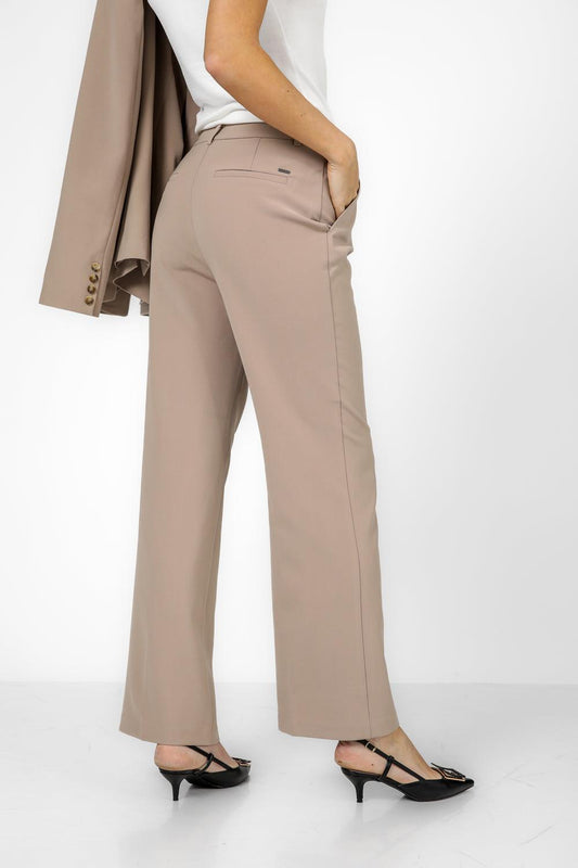 מכנסיים מחוייטים בצבע בז' - MASHBIR//365