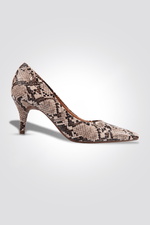 נעל עקב שפיץ בצבע בז' מנוחש - MASHBIR//365