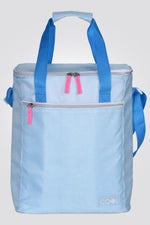 צידנית רכה 16 ליטר בצבע כחול עם רוכסן ורוד - MASHBIR//365