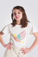 טישירט קצרה לילדות בצבע לבן - MASHBIR//365