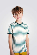 טישירט פסים ירוקים קצרה לילדים - MASHBIR//365