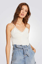 גופיית תחרה עם רצועות דקות - MASHBIR//365