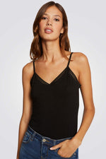 גופיית תחרה עם רצועות דקות - MASHBIR//365