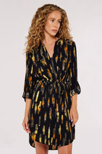 שמלה קצרה עם רוכסן בשילוב צבעים - MASHBIR//365