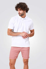 חולצת פולו קצרה צבע לבן - MASHBIR//365