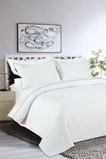 סט מצעים זוגי 160/200 כותנה פרקל דגם elegant logo - MASHBIR//365