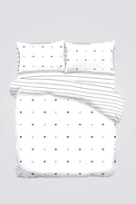 סט מצעים זוגי 160/200 ס"מ כותנה דגם MANOR גוון לבן - MASHBIR//365