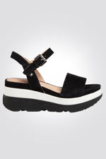 סנדל פלטפורמה לנשים GARDENIA בצבע שחור - MASHBIR//365