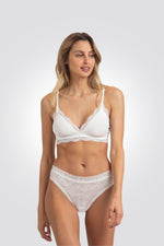 תחתוני ביקיני תחרה בצבע שנהב - MASHBIR//365