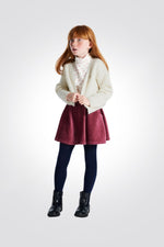 סוודר קרדיגן בצבע לבן לילדות - MASHBIR//365