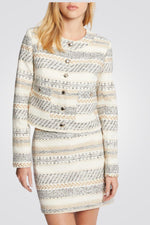 MORGAN - חצאית פסים בצבע שנהב - MASHBIR//365