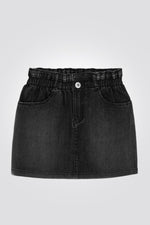 OKAIDI - חצאית ילדות ג'ינס מיני בשחור - MASHBIR//365