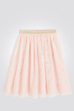 OKAIDI - חצאית ילדות מטול אפרסק וגיזרי פרחים - MASHBIR//365