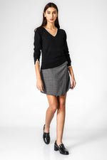 KENNETH COLE - חצאית מיני בצבע אפור - MASHBIR//365