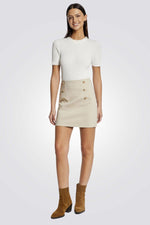 MORGAN - חצאית מיני עם סגירת שתי כפתורים - MASHBIR//365