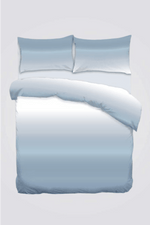 סט מצעים בייסיק מיטה זוגית רחבה דגם קיסר תכלת - MASHBIR//365