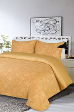 סט מצעים זוגי קינג סייז 200/200 ס"מ כותנה סאטן Damask - MASHBIR//365