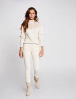 ג'ינס PETRA סקיני גזרה נמוכה שמנת' - MASHBIR//365