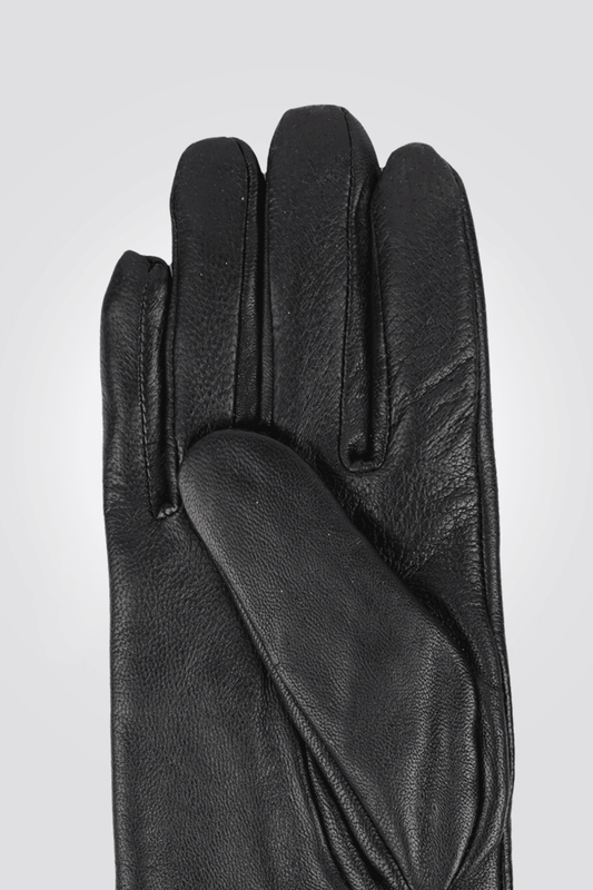 KENNETH COLE - כפפות עור לנשים בצבע שחור - MASHBIR//365