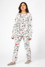 BONITA DE MAS - פיג'מה סנופי לעולם לא אינטרלוק בצבע לבן - MASHBIR//365