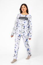 BONITA DE MAS - פיג'מה סנופי כוכבים אינטרלוק בצבע אפור - MASHBIR//365