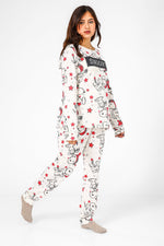 BONITA DE MAS - פיג'מה סנופי כוכבים אינטרלוק בצבע שמנת - MASHBIR//365