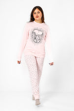 BONITA DE MAS - פיג'מה סנופי זוהר פליז בצבע ורוד - MASHBIR//365