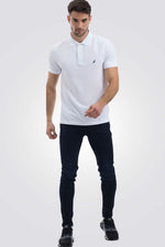 NAUTICA - פולו SLIM FIT מנדף זיעה בצבע לבן - MASHBIR//365