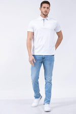 NAUTICA - פולו SLIM FIT מנדף זיעה בצבע לבן - MASHBIR//365