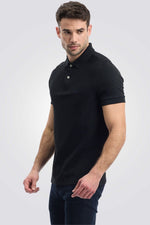 NAUTICA - פולו SLIM FIT מנדף זיעה שחור - MASHBIR//365