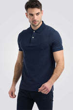 NAUTICA - פולו SLIM FIT מנדף זיעה כחול נייבי - MASHBIR//365