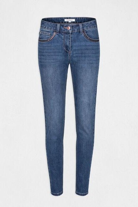 MORGAN - ג'ינס גזרה גבוהה בצבע כחול - MASHBIR//365