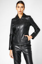 ג'קט דמוי עור שחור | קנת קול