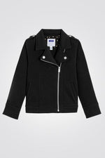 OKAIDI - ג'קט ילדות עם רוכסן אלכסוני בשחור - MASHBIR//365