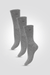 KENNETH COLE - גרביים גבוהות חלקות לנשים בצבע שחור לבן ואפור - MASHBIR//365