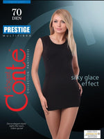 Conte - גרביון אטום מראה משי PRESTIGE 70 דנייר - שחור - MASHBIR//365