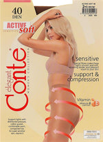 Conte - גרביון מחטב ACTIVE SOFT 40 דנייר - שחור - MASHBIR//365