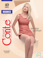 Conte - גרביון מראה משי NEUANCE 40 דנייר - שחור - MASHBIR//365