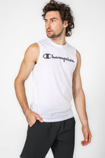 CHAMPION - גופיה SLEEVELESS CREWNECK בצבע לבן - MASHBIR//365