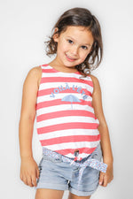 OKAIDI - גופיית פסים בצבע ורוד לילדות - MASHBIR//365