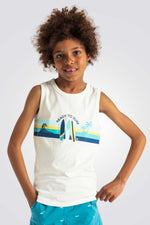 OKAIDI - גופיית הדפס בצבע לבן - MASHBIR//365